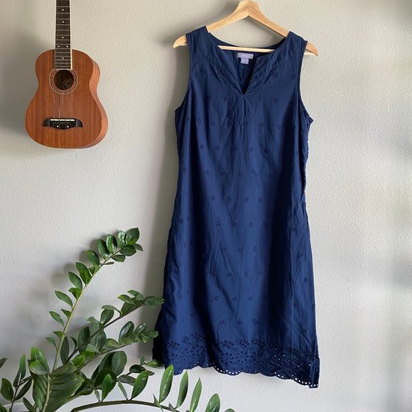 Laura Scott Shift Dress in Navy - Picture 1 of 3